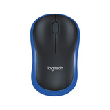Logitech M185 Ratones, Ratón azul, Ambidextro, Óptico, RF inalámbrico, 1000 DPI, Azul, Minorista