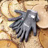Makita Guantes de trabajo, talla M (8), resistencia al corte F/7 negro/Gris