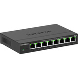 Netgear MS308 No administrado 2.5G Ethernet (100/1000/2500) Negro, Interruptor/Conmutador negro, No administrado, 2.5G Ethernet (100/1000/2500), Bidireccional completo (Full duplex), Montaje de pared