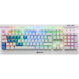 Sharkoon SKILLER SGK3 teclado USB QWERTZ Alemán Blanco, Teclado para gaming blanco, Completo (100%), USB, Interruptor mecánico, QWERTZ, LED RGB, Blanco