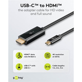 goobay 75696, Adaptador negro