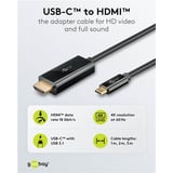 goobay Cable adaptador USB, conector USB-C > conector HDMI, 4K / 60Hz negro