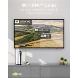 goobay Plus Cable HDMI Ultra de alta velocidad, 8K @ 60Hz gris