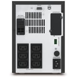 APC Easy UPS SMV sistema de alimentación ininterrumpida (UPS) Línea interactiva 1,5 kVA 1050 W 6 salidas AC negro, Línea interactiva, 1,5 kVA, 1050 W, Seno, 160 V, 295 V
