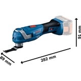 Bosch Cortador múltiple a batería GOP 18V-34 Solo Professional, 18 voltios, Herramienta multifunción azul/Negro