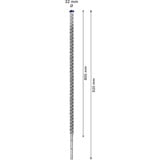 Bosch Expert Broca para martillo SDS Max-8X, Taladro Martillo perforador, Hammer drill bit, 3,2 cm, 920 mm, Concreto, Piedra, 80 cm