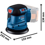 Bosch Lijadora excéntrica a batería GEX 185-LI Professional solo, 18Volt, Lijadora orbital azul/Negro