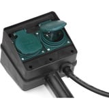 Brennenstuhl 1154450 toma de corriente Negro, Regleta negro, Negro, IP44, 16 A