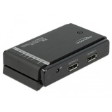 DeLOCK 87750 interruptor de video DisplayPort, Display Port Switch  negro, DisplayPort, Negro, Metal, 7680 x 4320, 1 m, 100 - 240 V