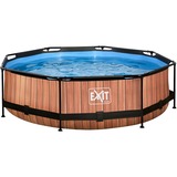 Wood pool ø300x76cm with filter pump - brown Piscina con anillo hinchable Círculo 4383 L Marrón
