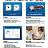 FRITZ! 5590 Fiber Routers inalámbricos, Enrutador de fibra óptica Box 5590 Fiber, Wi-Fi 6 (802.11ax), Doble banda (2,4 GHz / 5 GHz), Ethernet, Blanco, Router de sobremesa