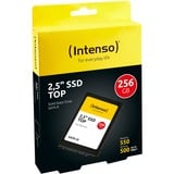 Intenso Top 2.5" 256 GB Serial ATA III MLC, Unidad de estado sólido negro, 256 GB, 2.5", 520 MB/s, 6 Gbit/s, A granel