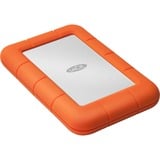 LaCie Rugged Mini disco duro externo 1000 GB Naranja, Plata, Unidad de disco duro plateado/Naranja, 1000 GB, 2.5", 3.2 Gen 1 (3.1 Gen 1), 5400 RPM, Naranja, Plata