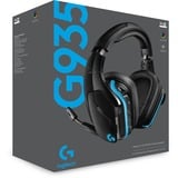 Logitech G935 Auriculares Diadema Conector de 3,5 mm MicroUSB Negro, Azul, Auriculares para gaming negro, Auriculares, Diadema, Juego, Negro, Azul, Binaural, Unidad de control externa