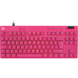 Logitech G Pro X TKL Rapid, Teclado para gaming rosa neón