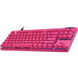 Logitech G Pro X TKL Rapid, Teclado para gaming rosa neón