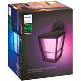 Philips White & Color Ambiance Econic Outdoor aplique de pared colgante, Luz de LED negro