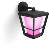 Philips White & Color Ambiance Econic Outdoor aplique de pared colgante, Luz de LED negro