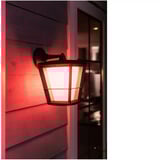 Philips White & Color Ambiance Econic Outdoor aplique de pared colgante, Luz de LED negro