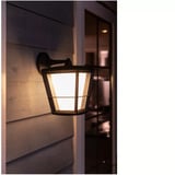 Philips White & Color Ambiance Econic Outdoor aplique de pared colgante, Luz de LED negro