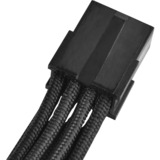 SilverStone 0.25m, 8p/PCI-E 8pin(6+2) 0,25 m, Cable alargador negro, 8p/PCI-E 8pin(6+2), 0,25 m, PCI-E (6+2 pin), Macho, Macho, Derecho, Derecho