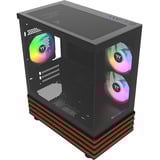 Thermaltake CA-1Z4-00M1WN-WS, Cajas de torre negro/Madera