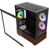 Thermaltake CA-1Z4-00M1WN-WS, Cajas de torre negro/Madera