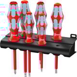 Wera 3165 i/6 Juego de destornilladores, acero inoxidable + soporte rojo/Azul