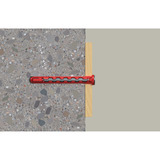 fischer Taco de vástago largo HybridPower 10x90 T, Pasador rojo/Gris