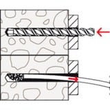 fischer Taco de vástago largo SXRL 8x120 T, Pasador gris claro