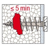 fischer Taco para aislamiento FID II Plus 80mm, Pasador blanco