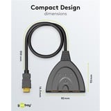 goobay Conmutador HDMI 3 a 1 (4K @ 30Hz) negro