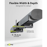 goobay Soporte de pared universal para barra de sonido negro