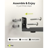 goobay Soporte de pared universal para barra de sonido negro