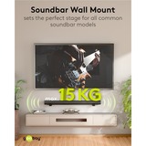 goobay Soporte de pared universal para barra de sonido negro