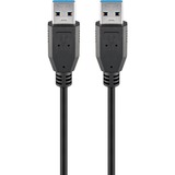 goobay TCOCUAA18U3 cable USB 3 m USB 3.2 Gen 1 (3.1 Gen 1) USB A Negro negro, 3 m, USB A, USB A, USB 3.2 Gen 1 (3.1 Gen 1), 5000 Mbit/s, Negro