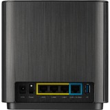 ASUS ZenWiFi AX (XT9) AX7800 1er Pack Schwarz Tribanda (2,4 GHz/5 GHz/5 GHz) Wi-Fi 6 (802.11ax) Negro 4 Interno, Enrutador de malla negro, Negro, Interno, Sistema de malla, Poder, 264,77 m², Tribanda (2,4 GHz/5 GHz/5 GHz)