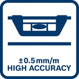 Bosch 1 600 A01 V3Y nivel 0,6 m Negro, Plata, Nivel de agua Nivel de carpintero, 0,6 m, Negro, Plata, 0,5 mm/m, Aluminio, 540 g