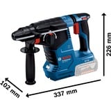 Bosch GBH 18V-24 C PROFESSIONAL 980 RPM SDS Plus, Martillo perforador azul/Negro, SDS Plus, Negro, Azul, Rojo, Motor sin escobillas, 2,4 cm, 980 RPM, 2,6 J