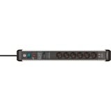 Brennenstuhl Premium-Protect-Line 1391010610, Regleta negro/Aluminio