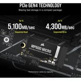 Corsair CSSD-F1000GBMP600MCR2, Unidad de estado sólido negro