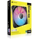 Corsair iCUE LINK RX140 RGB, Ventilador negro