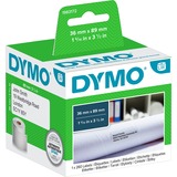 Dymo Etiqueta grande para direcciones - 89x36 Blanco, Etiqueta para impresora autoadhesiva, Papel, Permanente, Rectángulo, LabelWriter