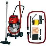 EINHELL TE-VC 36/30 Li S-Solo 30 L Aspiradora de tambor Seca y húmeda Bolsa para el polvo, Aspiradora en húmedo y en seco rojo/Plateado, Aspiradora de tambor, Seca y húmeda, Bolsa para el polvo, 30 L, Filtrado, 76 dB