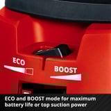 EINHELL TE-VC 36/30 Li S-Solo 30 L Aspiradora de tambor Seca y húmeda Bolsa para el polvo, Aspiradora en húmedo y en seco rojo/Plateado, Aspiradora de tambor, Seca y húmeda, Bolsa para el polvo, 30 L, Filtrado, 76 dB