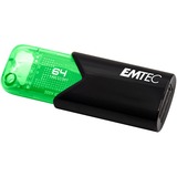 Emtec Click Easy unidad flash USB 64 GB USB tipo A 3.2 Gen 1 (3.1 Gen 1) Negro, Verde, Lápiz USB verde/Negro, 64 GB, USB tipo A, 3.2 Gen 1 (3.1 Gen 1), Sin tapa, Negro, Verde