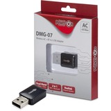 Inter-Tech DMG-07 WLAN / Bluetooth 650 Mbit/s, Adaptador Wi-Fi Inalámbrico, USB, WLAN / Bluetooth, Wi-Fi 5 (802.11ac), 650 Mbit/s, Negro