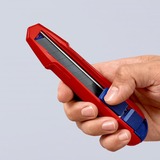 KNIPEX 9010165 BK, Cuchillo para moquetas rojo/Azul