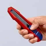 KNIPEX CutiX cuchillo universal, Cuchillo para moquetas rojo/Azul