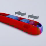 KNIPEX CutiX cuchillo universal, Cuchillo para moquetas rojo/Azul